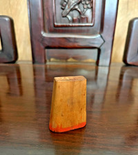 Old chinese wood seal with - chinese,