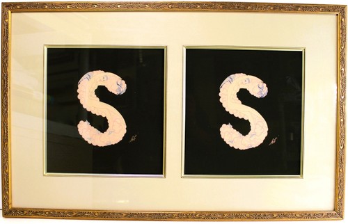 Decorative rare screenprint - decorative,