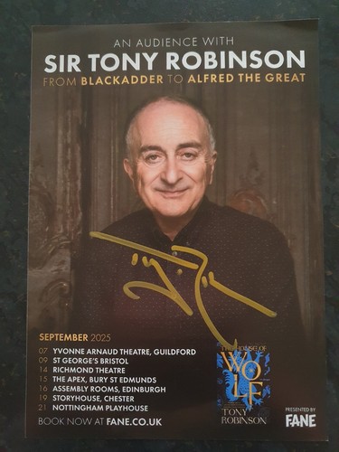Tony robinson signed a5 - robinson,