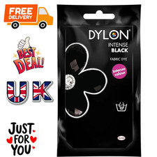 DYLON INTENSE BLACK HAND DYE FABRIC CLOTHES DYE 50g