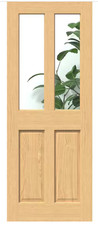 Traditional Victorian Oak 4 Panel Clear Glazed - Prefinished Internal Doors