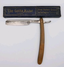 X2 Vintage The gotta razors Blade hollow ground Germany cutthroat With Boxes Lot