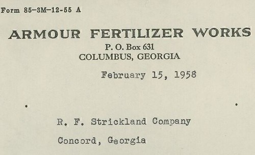 1958 armour fertilizer works - armour,