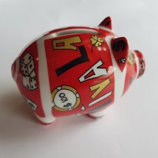 Ritzenhoff ceramic pig piggy bank coin Casino Las Vegas 9cm mini Djamila Fierek