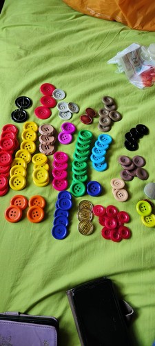 Big button multicoloured 100 - button, multicoloured+100