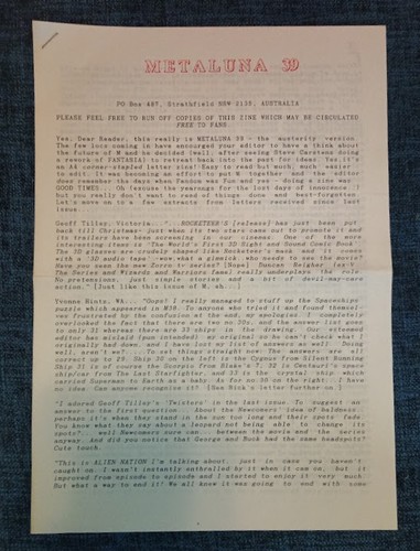 Australian sci fanzine - australian, fi