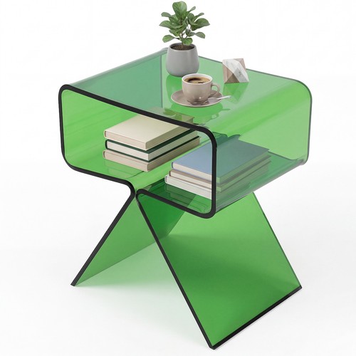 Clear acrylic bedside - clear,