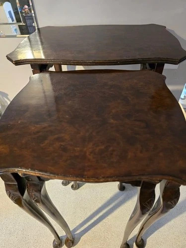 Vintage wooden nesting tables - vintage,