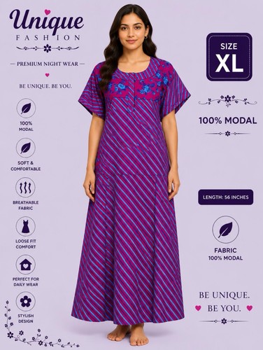 Indian night dress cotton - night,