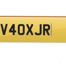 private number plate V40 XJR