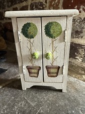 Doll’s House Wooden Wardrobe 1/12 Hand Painted Farmhouse Style 