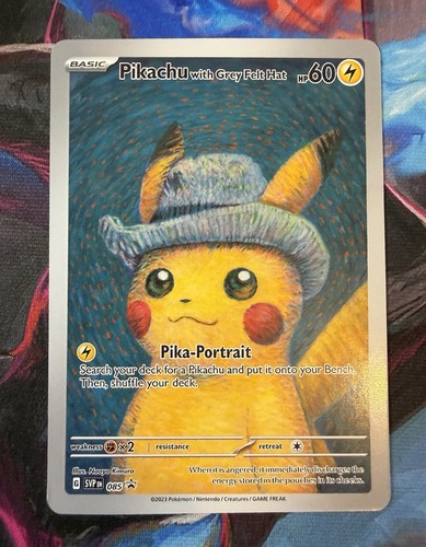 Pikachu with grey felt hat - grey,