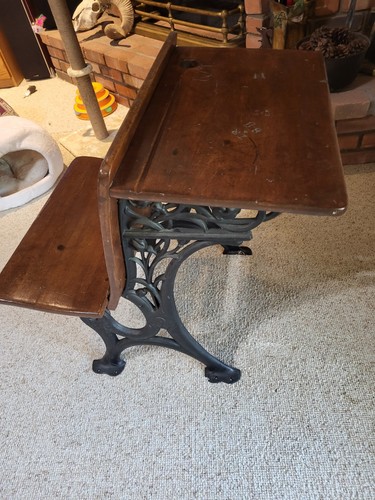 Antique school desk - school,