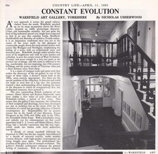 WAKEFIELD ART GALLERY, YORKSHIRE. SEVERAL PICTURES AND ACCOMPANYING TEXT, REMOVE