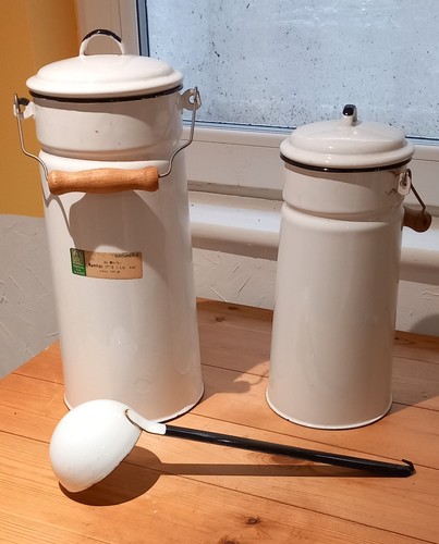 Vintage polish white enamelled - white,