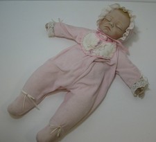 Porcelain Weighted Baby Doll Sleeping by Joyce G Wolf 8054FB Collectable Vintage