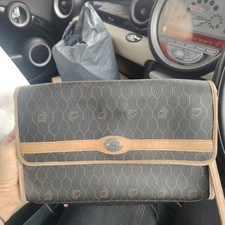 Christian Dior Vintage Crossbody Brown Leather Shoulder Bag