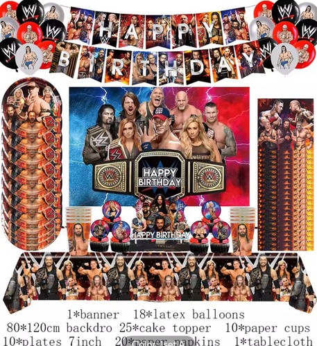Wwe theme party - party, supplies