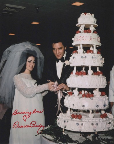 Priscilla presley with elvis - presley,