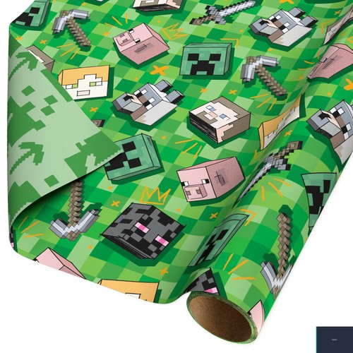 Minecraft wrapping paper roll - wrapping,