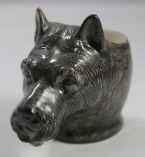 Dog Egg Cup Scottie Face Scottish Terrier Quail Ceramics