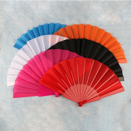 Lady hand held folding fan - lady,