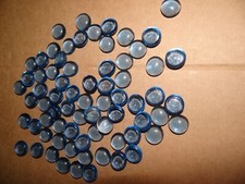 70 Glass nuggets, pale blue