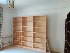 Beech Coloured Billy bookcases. COLLECTION Only