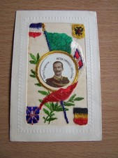 WW1 Vintage Silk Postcard King