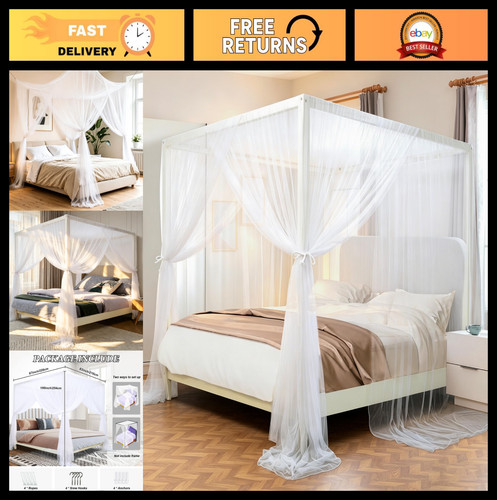 King size bed - size, curtains
