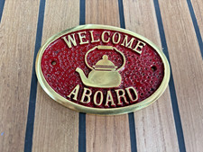 WELCOME ABOARD Brass Plate