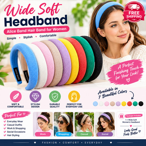 Wide soft headband alice - soft, |