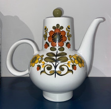 Original 70s Alfred Meakin flower Tea coffee Pot Vintage 1970s Retro