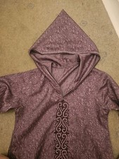 Ladies DJELLABA Hooded Robe Moroccan Beaded Cloak/dress Beautiful Small/medium