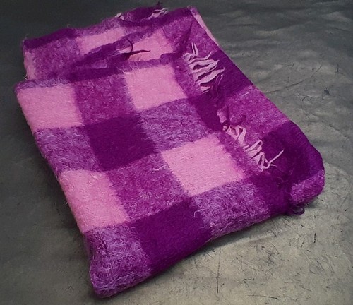 Vintage 100 mohair - wool, plaid