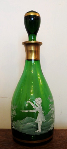 Mary gregory green glass - mary,