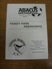 1985/1986 Tondu Robins v Penrhyncoch [Cup?] . Any faults with item should be lis