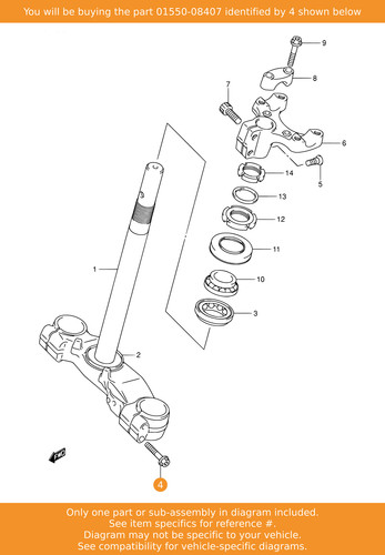 Suzuki bolt 01550 08407 - suzuki, oem