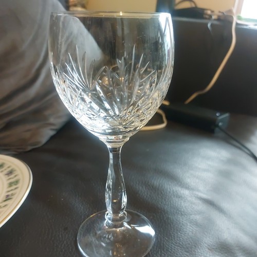 Vintage crystal wine glasses - crystal,