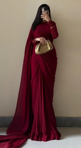 Stitched blouse with saree - blouse,