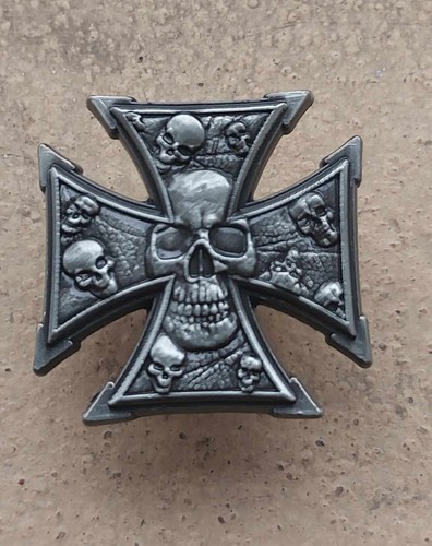 Iron cross skull metal enamel - iron,
