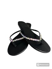 womens rhinestone flip flops