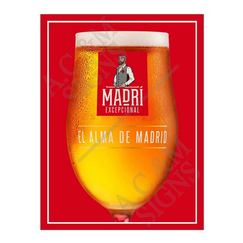 Metal tin sign - sign, madri