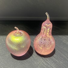 Heron Glass Apple And Pear In Pink