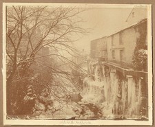 The Old Mill, Ambleside, Lake district. Large 1890s albumen photograph