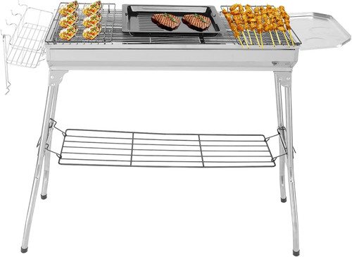Portable stainless steel bbq - stainless,