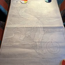 Vintage Sea Chart Map 1958