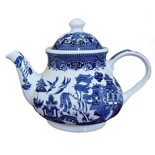 Blue Willow Georgian Teapot Queens by Churchill China