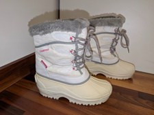 Campri Snow Boots Shoes White Womens UK 4 EU 37 Fleece Lining Waterproof