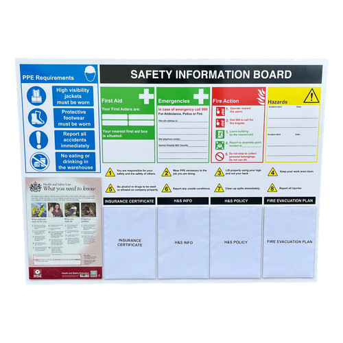 Health and safety information - and,